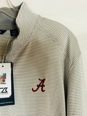 NEW Alabama Crimson Tide Cutter & Buck Men's Large 1/4 Zip Pullover Top NWT